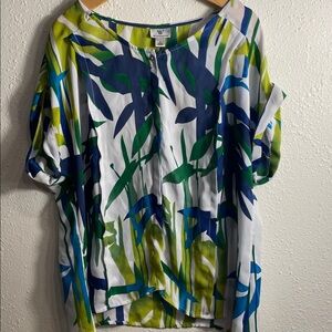 Worthington XL Women’s Blouse Top Flowy Sheer